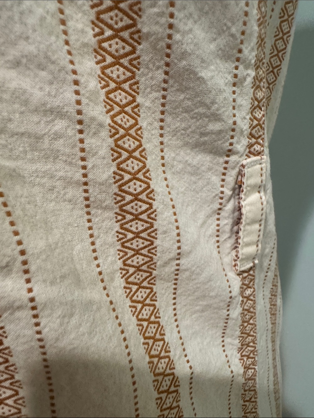 Wrangler snap Sleeveless Button-Front Stripe Tunic Dress in Cream and Tan sz XS - Picture 5 of 6